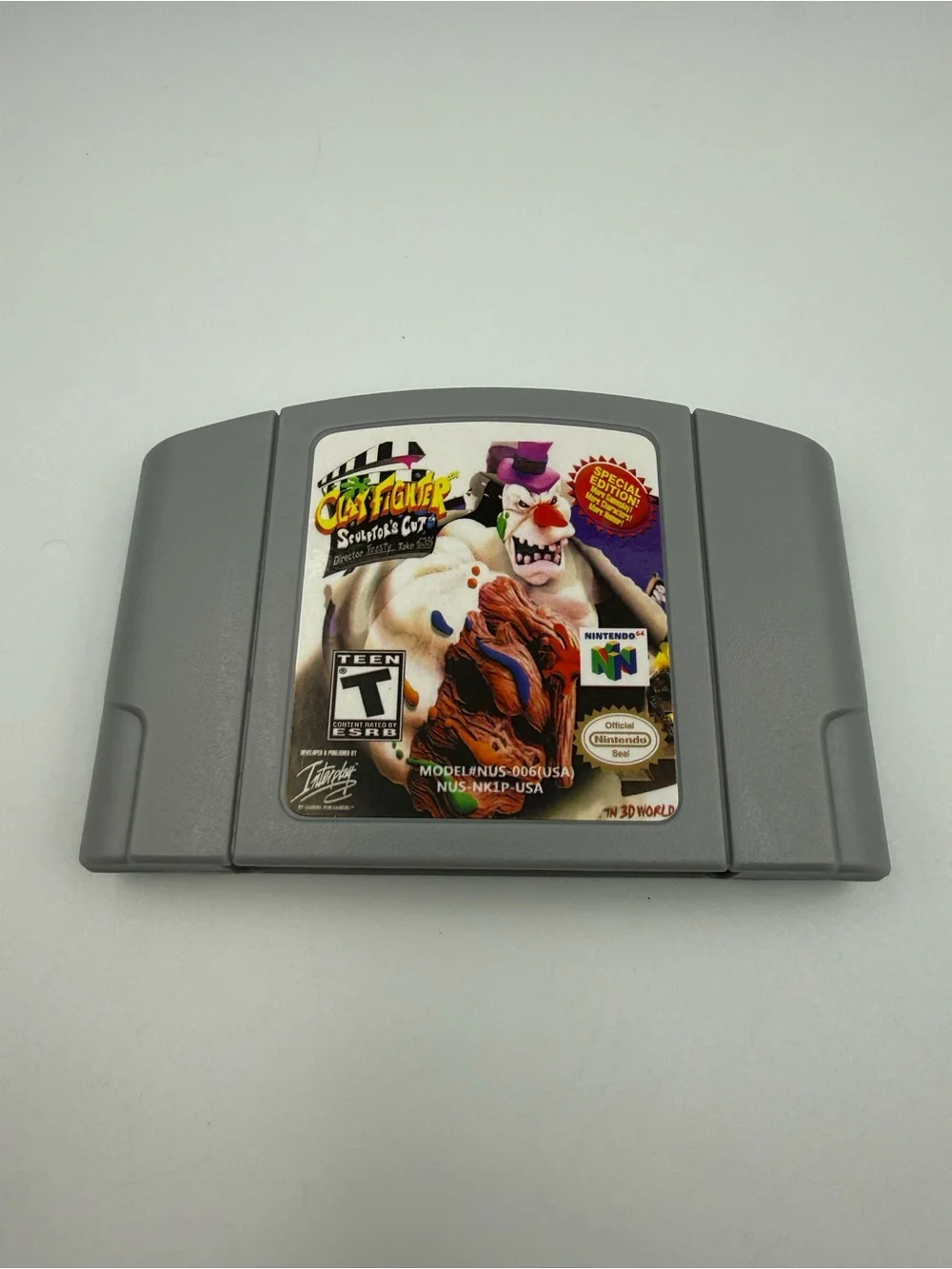 Nintendo Gray N64 Cartridge - ClayFighter: Sculptor's Cut
